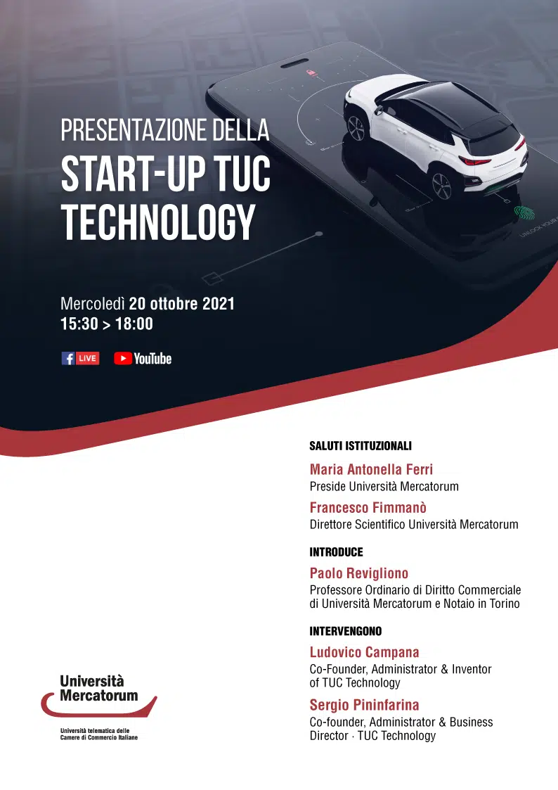 Presentazione della Start-up “Tuc Technology”