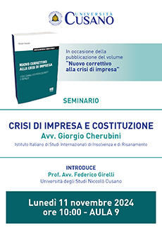 Crisi di impresa e costituzione