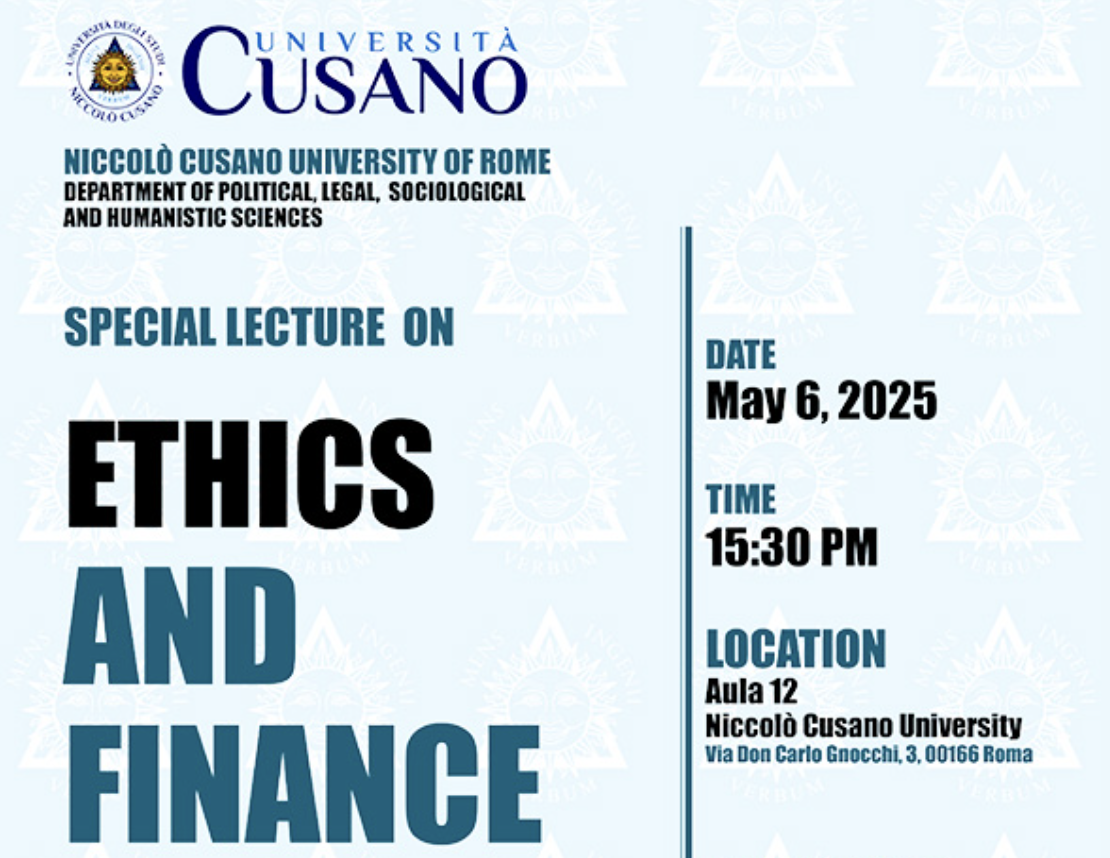 Special lecture on Ethics and finance