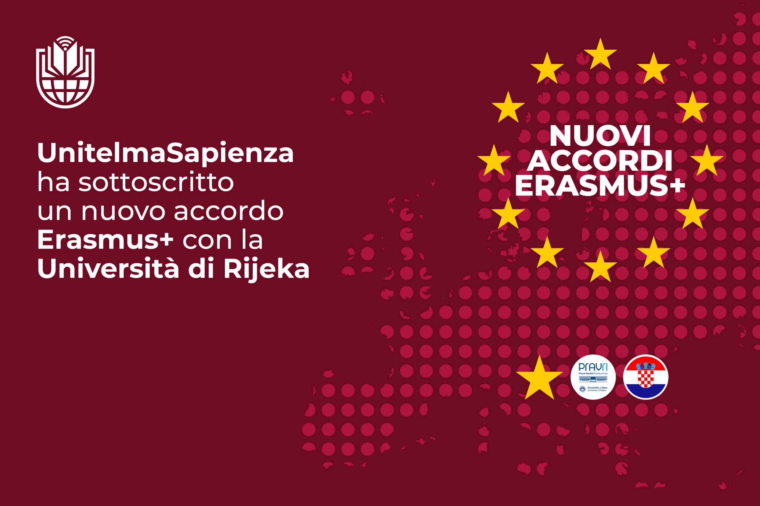 Accordo Erasmus+ tra Unitelma Sapienza e Università di Rijeka