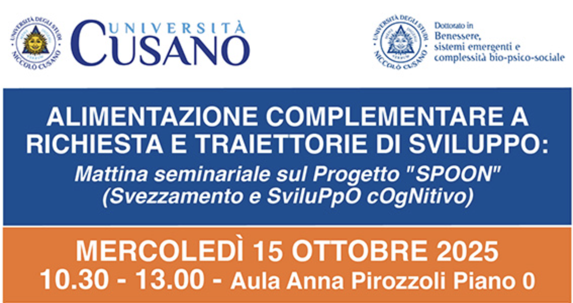 Seminario Alimentazione complementare a richiesta e traiettorie di sviluppo