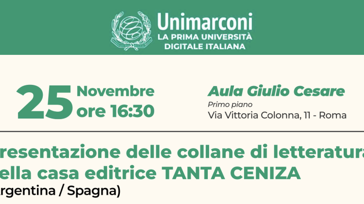 Presentazione delle collane di letteratura della casa editrice TANTA CENIZA