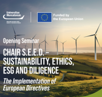 Apertura del seminario CHAIR S.E.E.D. Sustainability, Ethics, ESG and Diligence