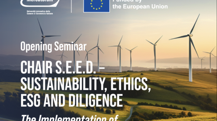 Apertura del seminario CHAIR S.E.E.D. Sustainability, Ethics, ESG and Diligence