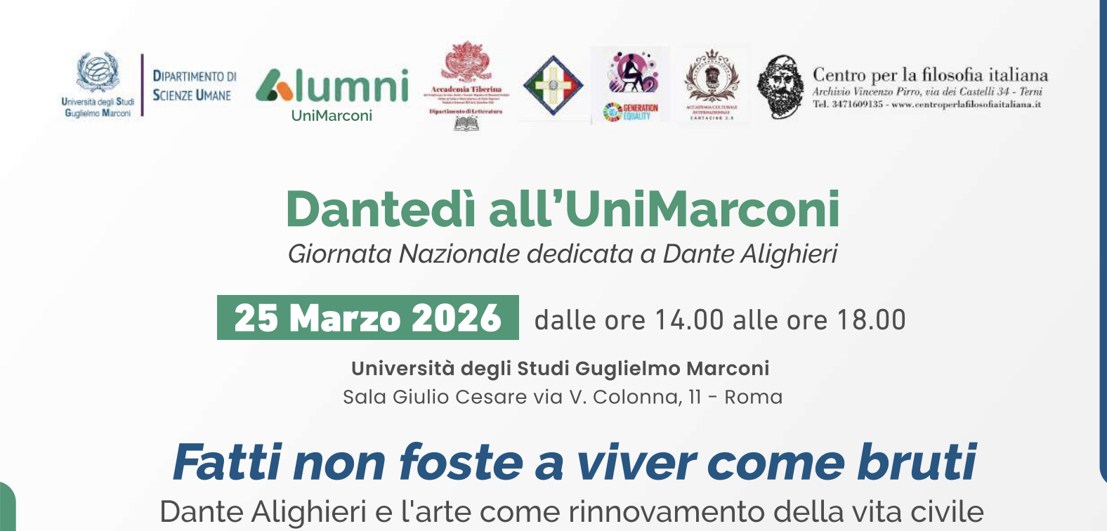 Dante Alighieri e l’arte come rinnovamento della vita civile